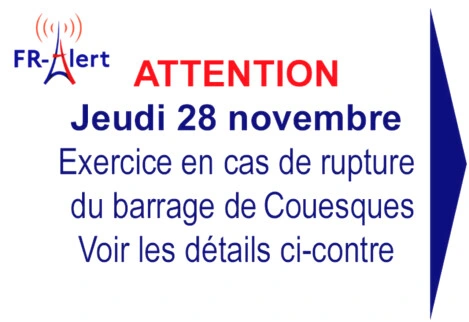 Exercice alerte rupture barrage