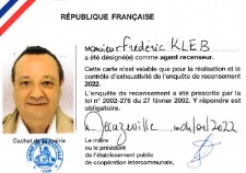 Frederic Kleb agent recenseur 2022