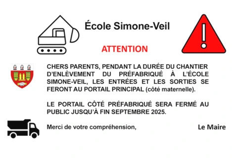 Modification entrée école Simone-Veil à Decazeville