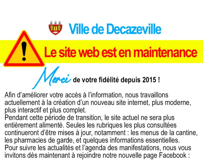 Page de maintenance