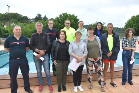 Decazeville : Visite de sécurité à la piscine